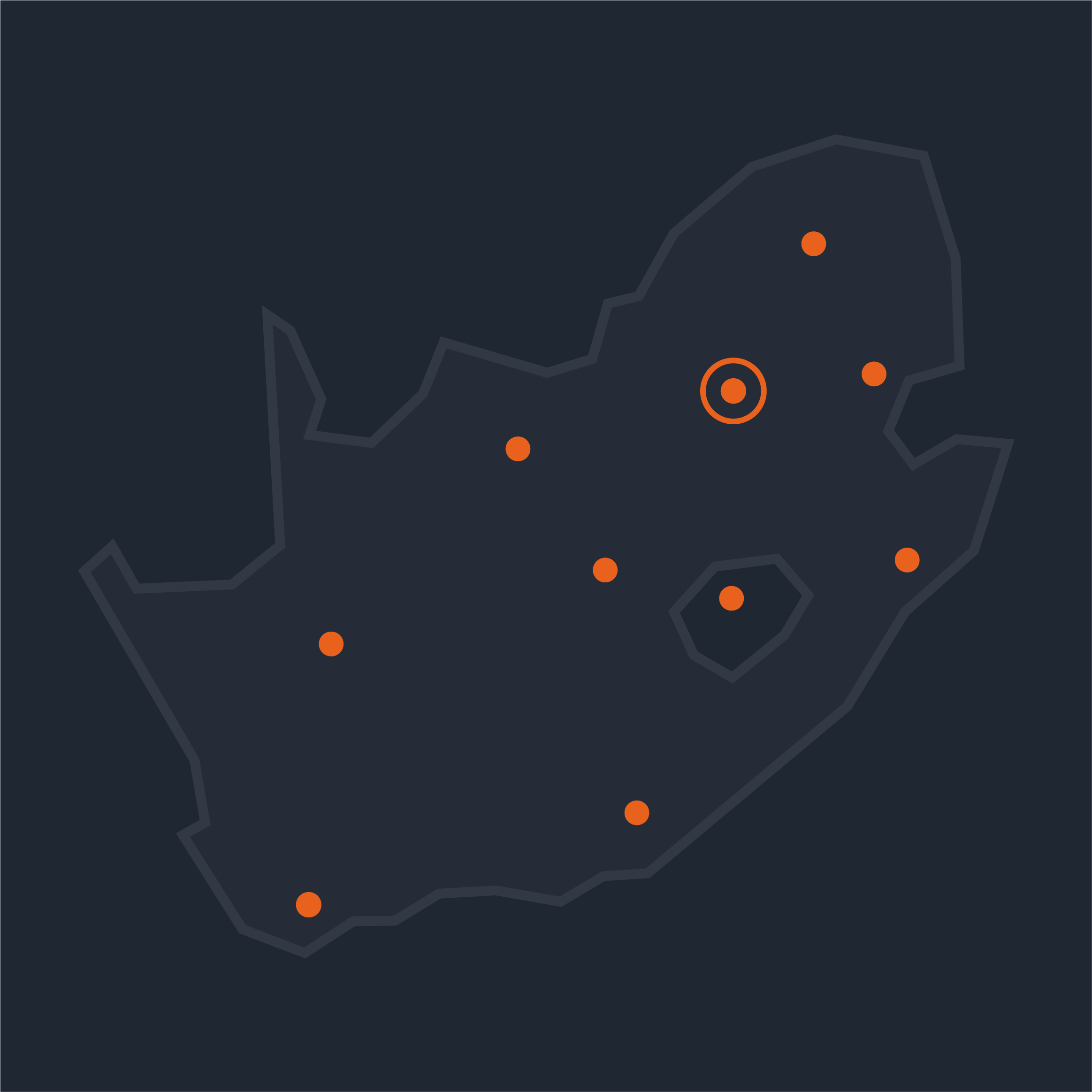 South Africa coverage map